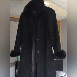 Marvin Richards fur- trim Overcoat-12p
